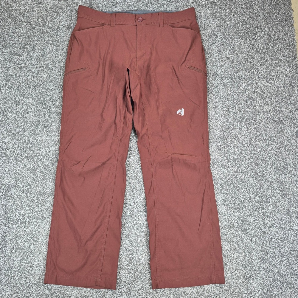 Eddie Bauer‎ First Ascent Guide Pro Pants Mens 35x30 Rust Red Hiking Outdoor